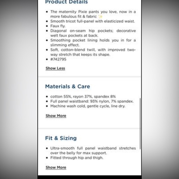 Old Navy Maternity Full Panel Pixie Ankle Pants - Raisin Arizona - Picture 7 of 11